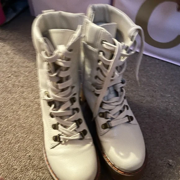Circus by Sam Edelman White Combat Boots - Picture 2 of 4
